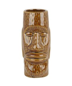 3403 Ceramic Easter Islander Tiki Mug 450ml Medium Brown 600x600