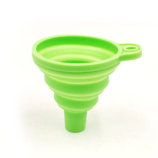 1pc Silicone Collapsible Funnel;  Foldable Funnels For Water Bottle Liquid Transfer Kitchen Gadgets Accessories. Perfect for homes and restaurants. Food safe.