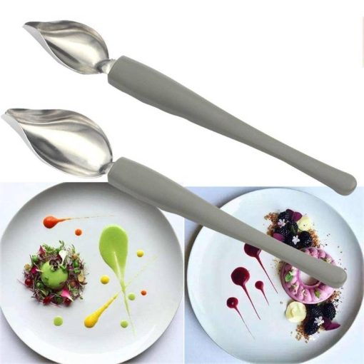 Stainless Steel Chef Painting Spoon is perfect for decorating plates with food.