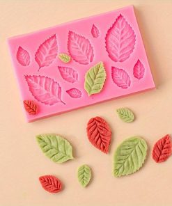 1pc Leaf Shape 3D Fondant Silicone Mold