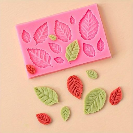 1pc Leaf Shape 3D Fondant Silicone Mold