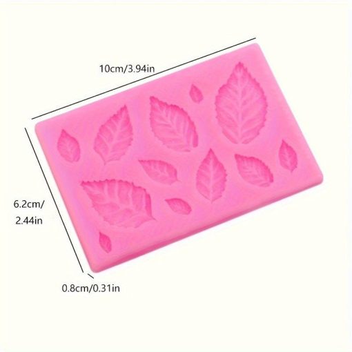 1pc Leaf Shape 3D Fondant Silicone Mold