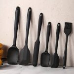 6pcs Silicone Spatula Spatula, Cake Cream Spatula, High Temperature Resistant Food Grade Silicone Cooking Set