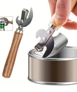 1pc Wooden Handle Can Opener