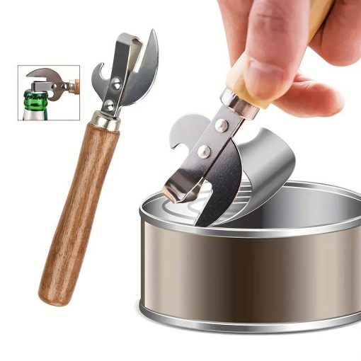 1pc Wooden Handle Can Opener
