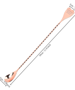 Twisted Helical Mixing Spoon 30cm - Rose Gold