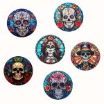6pcs Day Of The Dead Coasters