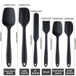 6pcs Silicone Spatula Spatula, Cake Cream Spatula, High Temperature Resistant Food Grade Silicone Cooking Set